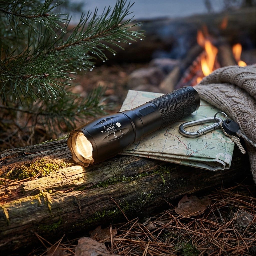 Krachtige LED Zaklamp – 1000 lumen, waterdicht & robuust